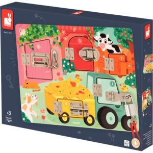 Planche à cadenas en bois, la ferme