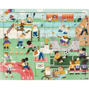 Puzzle à cadre 72 pièces en bois, les sports d’été