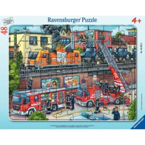 Puzzle à cadre de 48 pièces, les pompiers