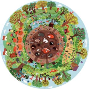 Puzzle circulaire 48 pièces, la biosphère