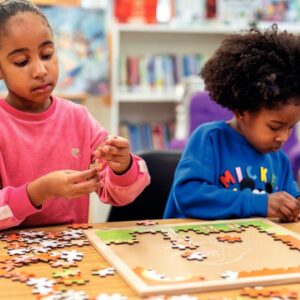 Puzzle en bois de 121 pièces, les girafes