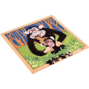 Puzzle en bois de 144 pièces, les singes