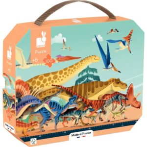 Puzzle panoramique 100 pièces, les dinosaures