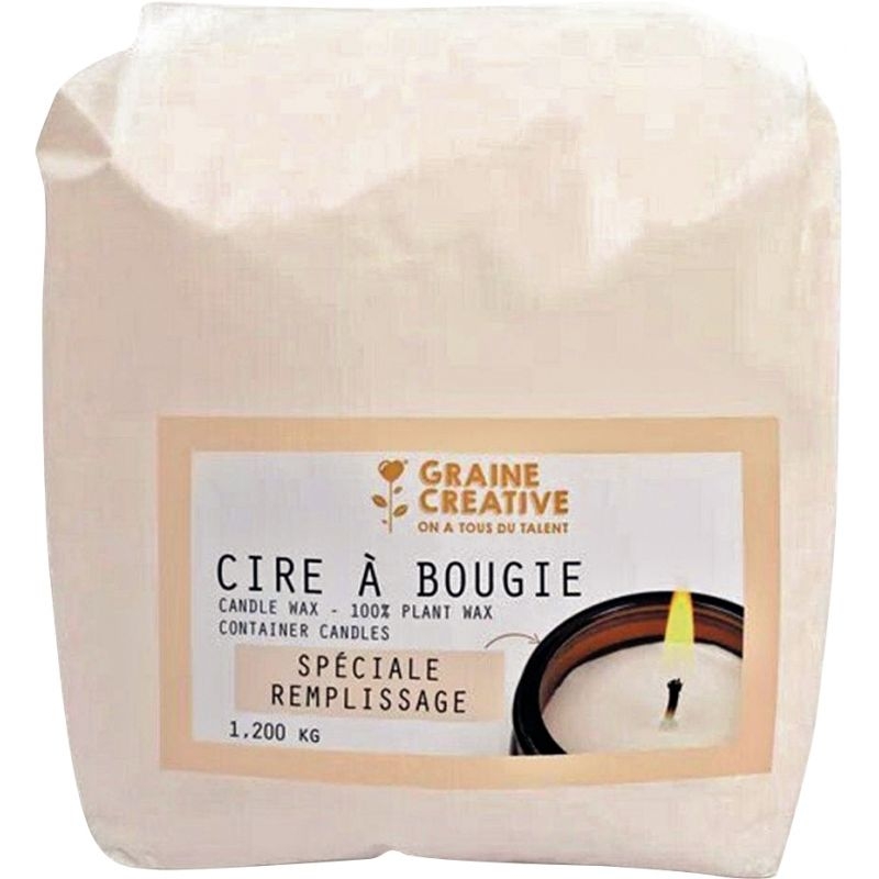 Sac de 1,2kg de cire à bougie végétale