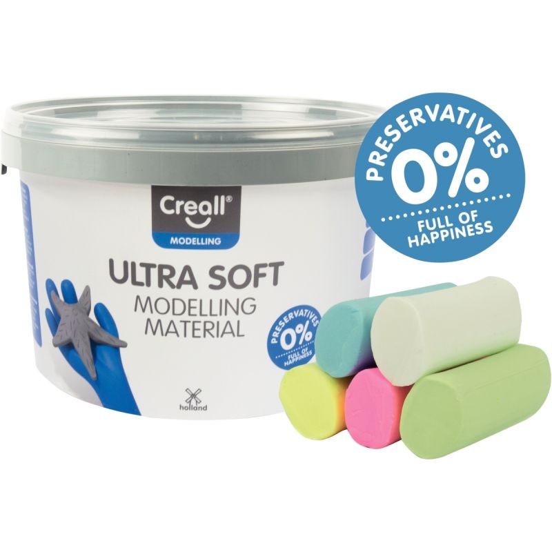 Seau 1.1 kg pate modeler soft pastel