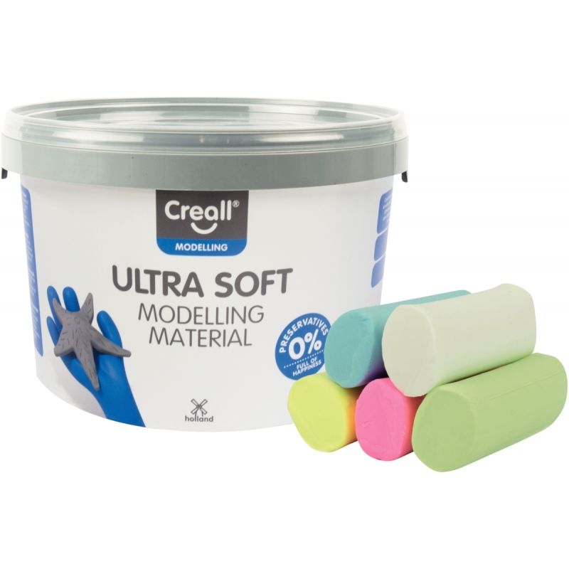 Seau 1.1 kg pate modeler soft pastel