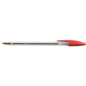 Stylo bille Cristal pointe moyenne rouge