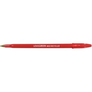 Stylo bille Lovegreen  pointe moyenne rouge