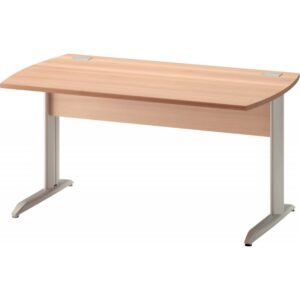 Table bureau pieds métal L120 cm Jazz+ Hêtre