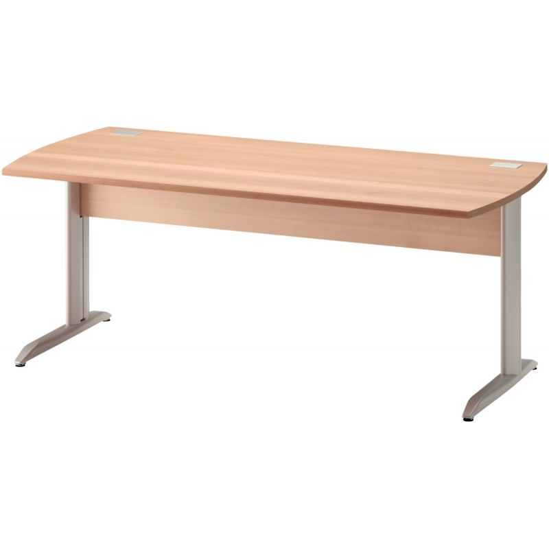 Table bureau pieds métal L140 cm Jazz+ Hêtre