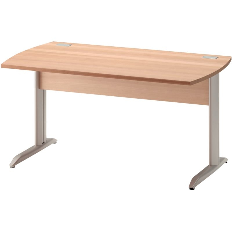 Table bureau pieds métal L160 cm Jazz+ Hêtre
