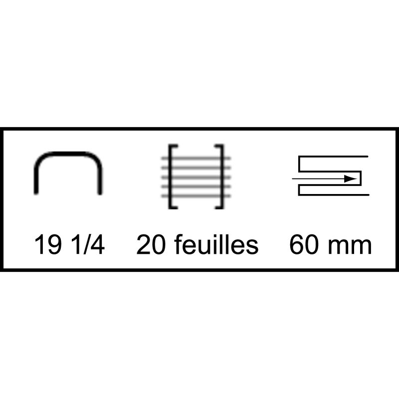 Agrafeuse pince Stanley P3 20 feuilles chromé