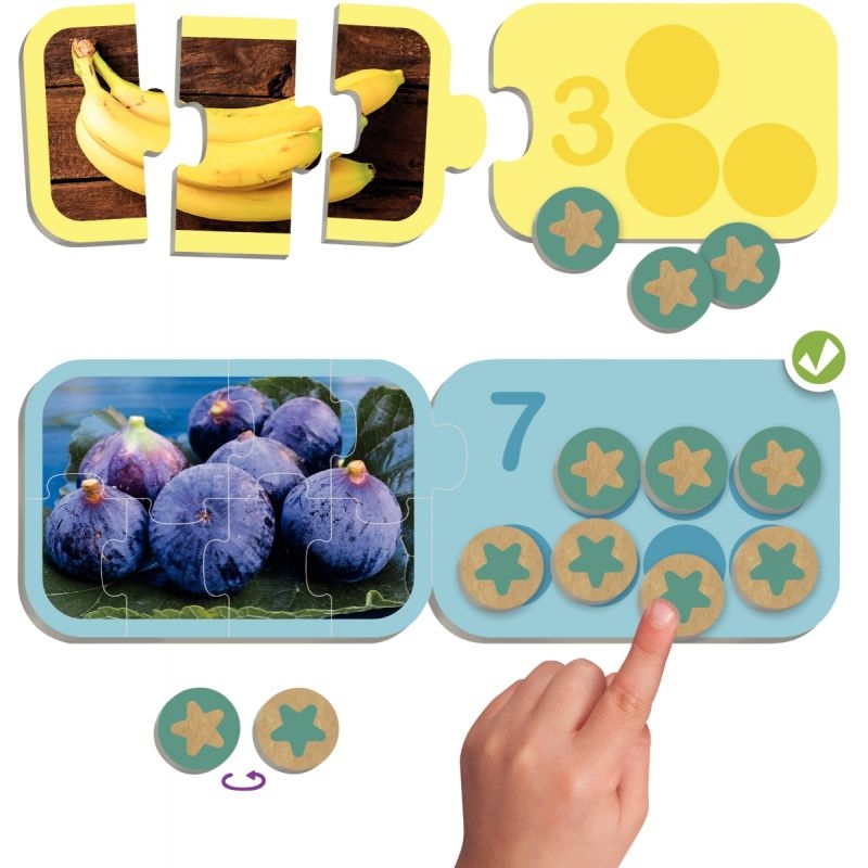 Boite de 10 puzzles progressifs, apprendre à compter de 1 à 10