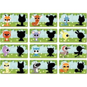 Boite de 12 puzzles duo, les ombres