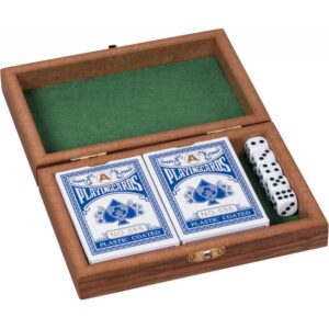Boite de 2 jeux de 54 cartes avec 5 dés
