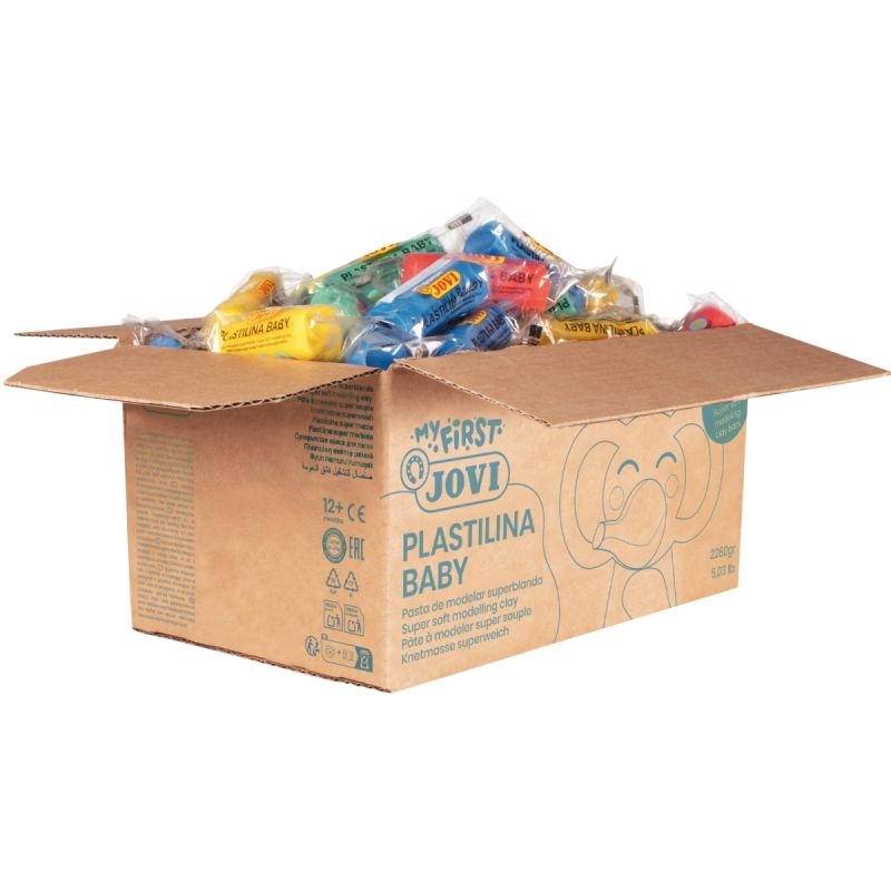 Boite de 60 pains de 38 grammes de plastilina baby