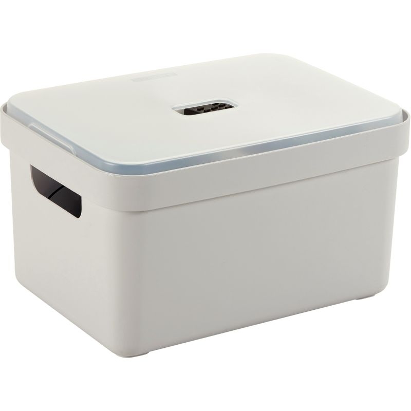 Boite de rangement 13L gris clair