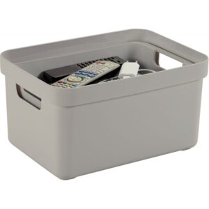 Boite de rangement 13L gris clair