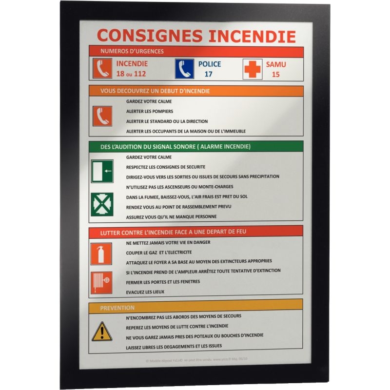 Boîte de 10 cadres d’affichage A4 adhésif repositionnable avec contour magnétique noir