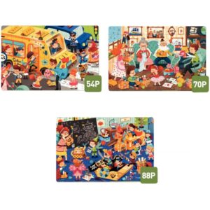 Coffret de 3 puzzles progressifs, la vie en ville