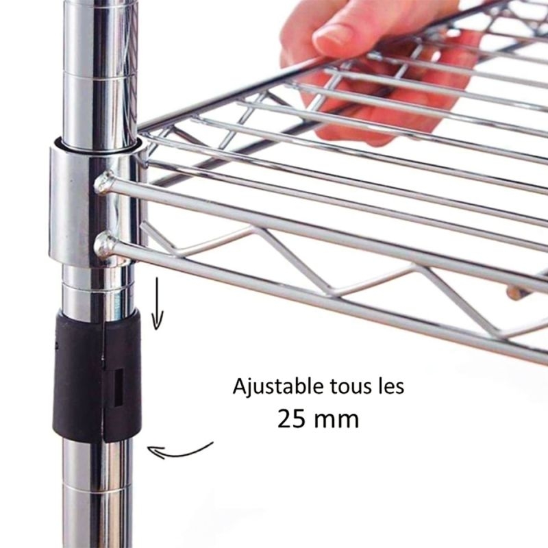 Etagère métal chromé 120x200cm