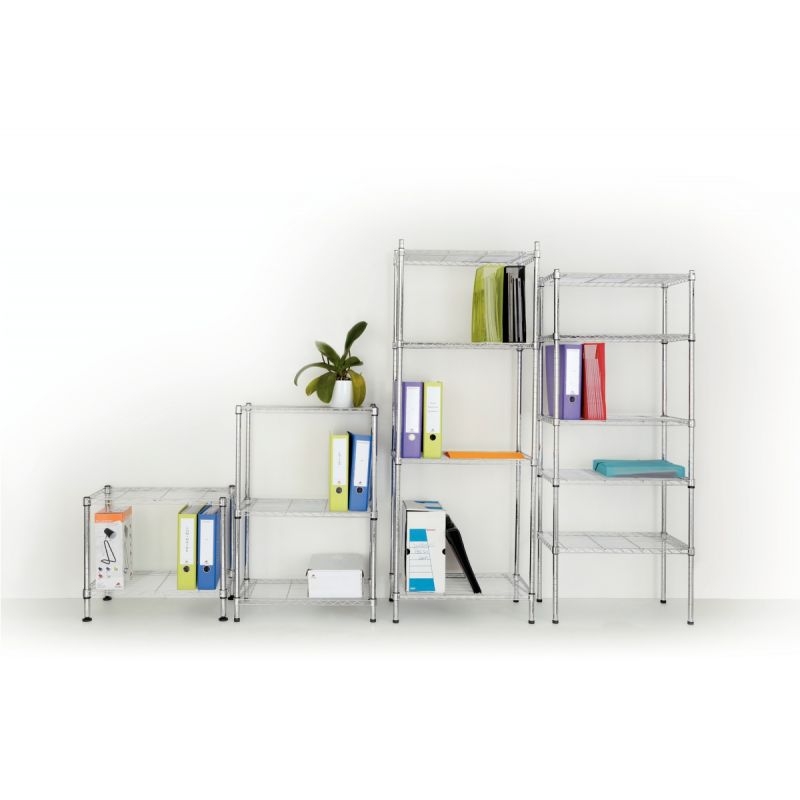 Etagère métal chromé 90x200cm