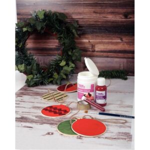 Guirlande 1 mètre avec 6 boules de Noël en bois