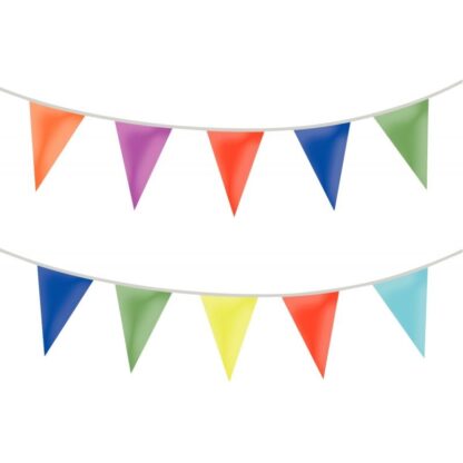 Guirlande de 20 fanions en PVC coloris assortis