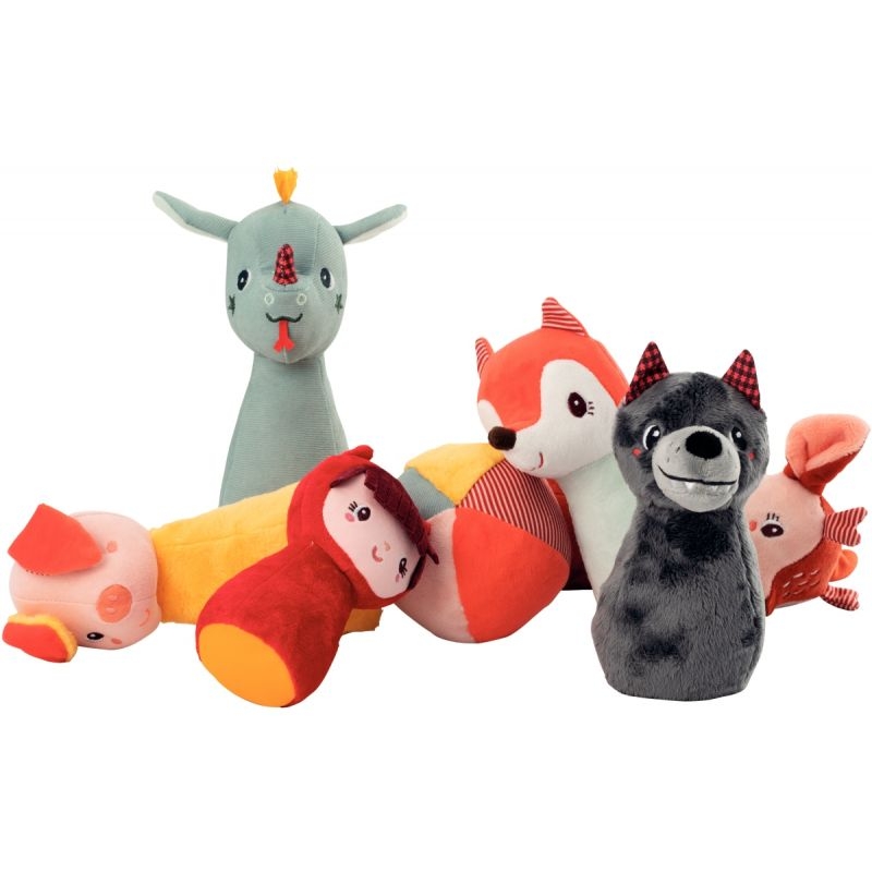 Jeu de 6 quilles en tissu LILLIPUTIENS + balle