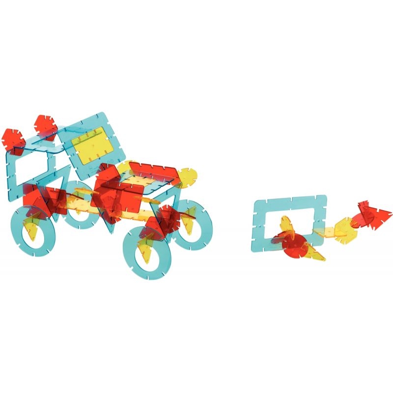 Jeu de construction les formes géométriques translucides