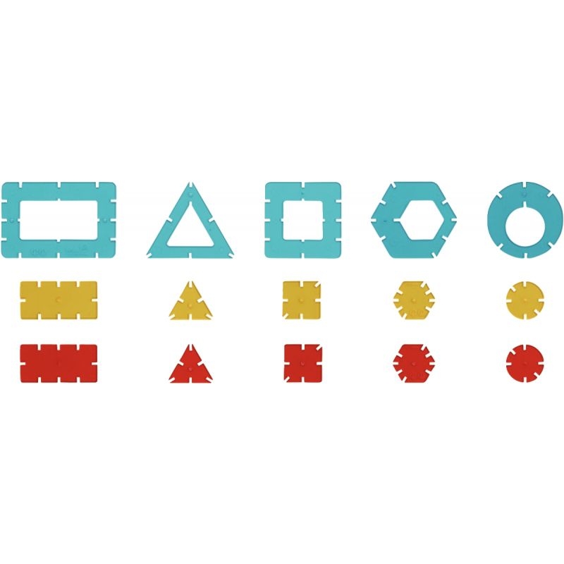 Jeu de construction les formes géométriques translucides