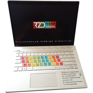 Kit d’étiquettes pour clavier AZERTY Mac pour personnes à troubles DYS