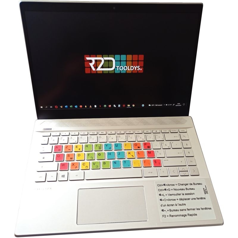 Kit d’étiquettes pour clavier AZERTY Mac pour personnes à troubles DYS