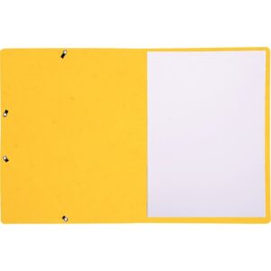 Lot de 10 chemises sans rabat à élastiques en carte lustrée, jaune