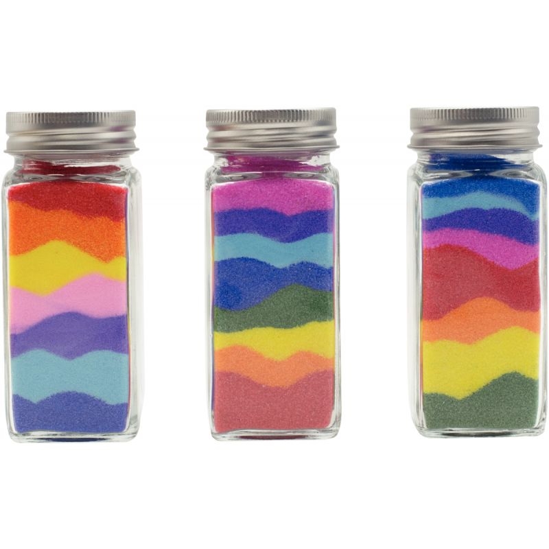 Lot de 10 flacons de sable extra fin 210grammes coloris assortis