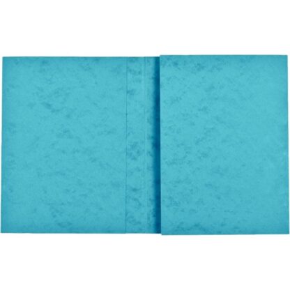 Lot de 10 protèges cahiers 2 rabats 24x32cm carte lustrée coloris bleu