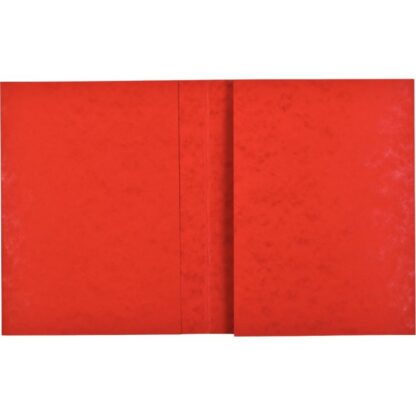 Lot de 10 protèges cahiers 2 rabats 24x32cm carte lustrée coloris rouge