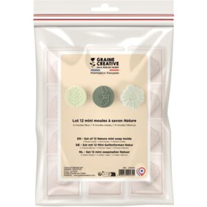 Lot de 12 mini moules, les savons Nature