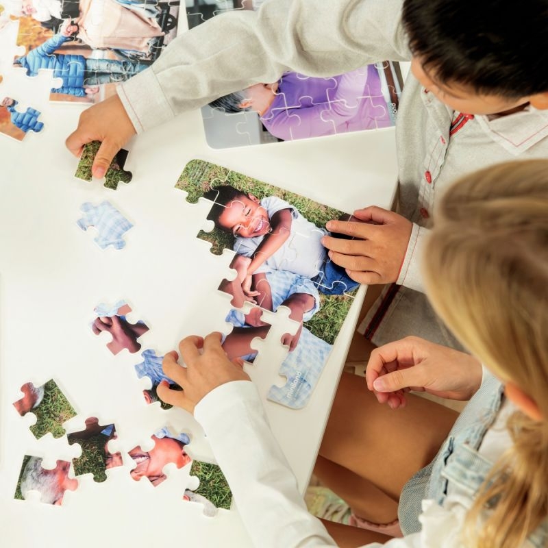 Lot de 4 puzzles en plastique souple 25 pièces, les grands-parents