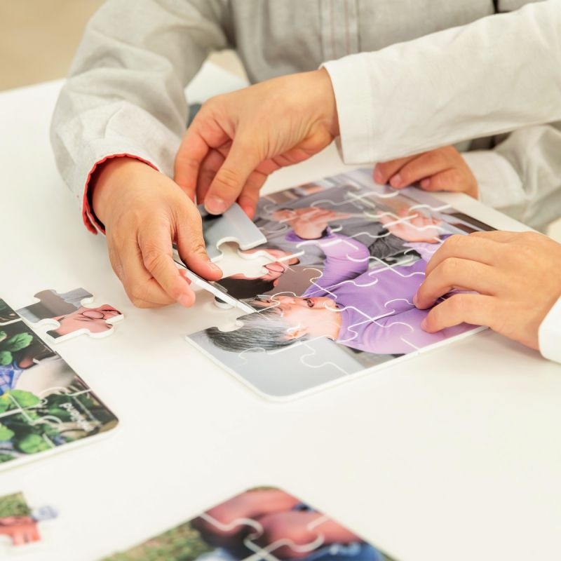 Lot de 4 puzzles en plastique souple 25 pièces, les grands-parents