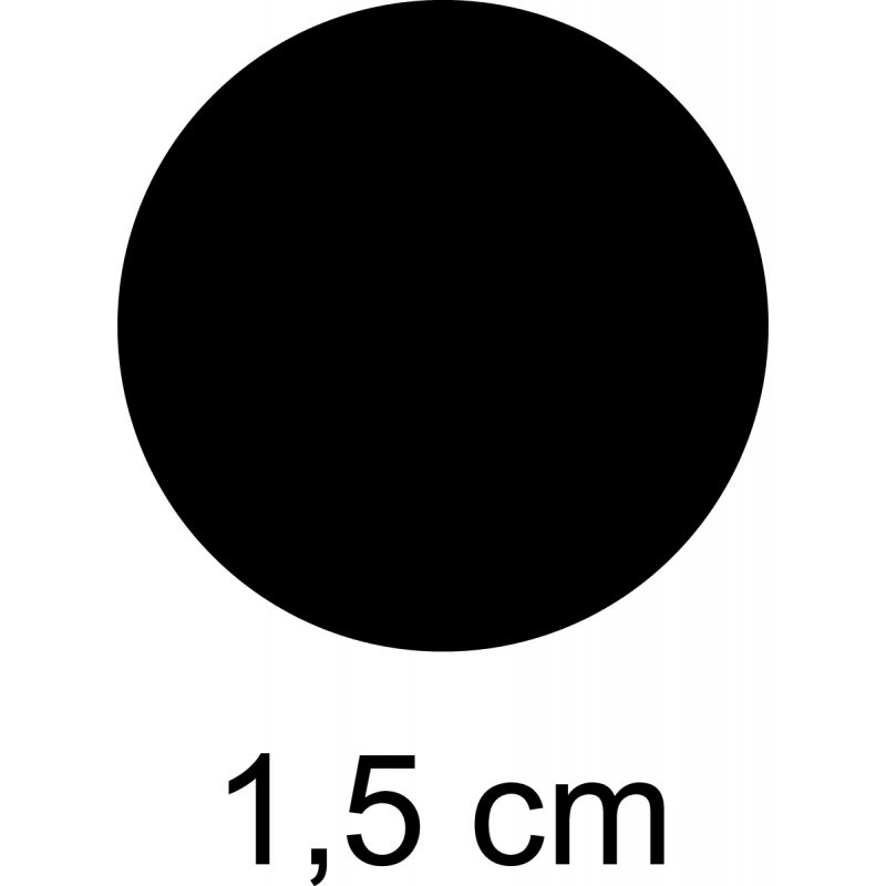 Lot de 4 rouleaux de gommettes rondes Ø 10.5 et 20mm noir et blanc