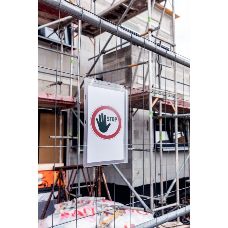 Lot de 5 porte affiche avec serre-câble A4