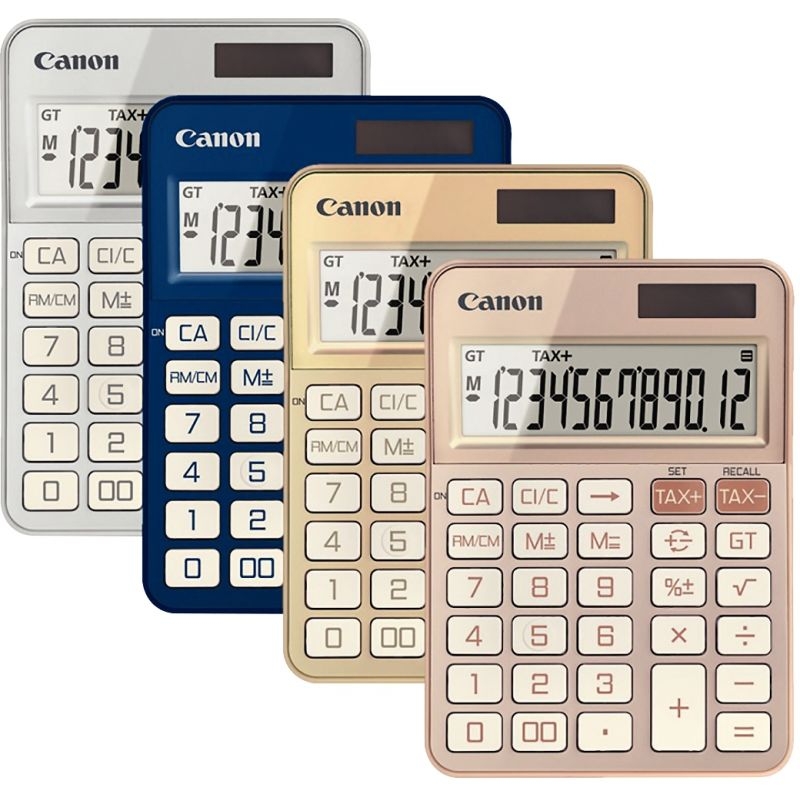 Machine a calculer pour bureau 12 chiffres Canon KS-125KB Argent