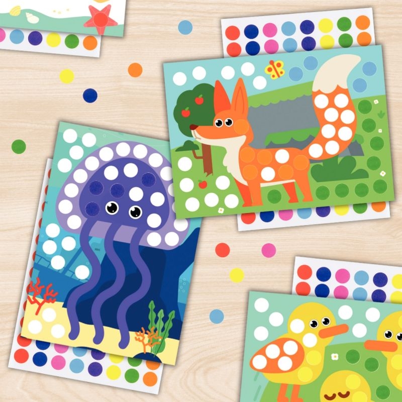 Pack 24 ateliers gommettes animaux