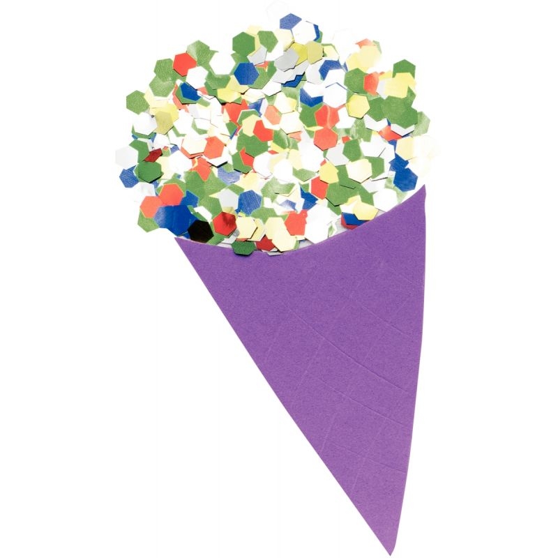 Pack de 6 x 150grammes de paillettes jumbo 6mm