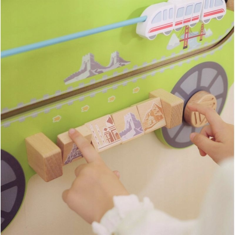 Panneaux d’activités, le train