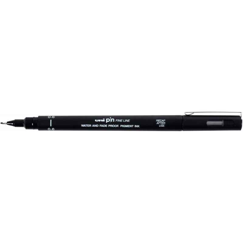 Pochette 8 feutres Uni Pin Pointes assorties plus brush noir