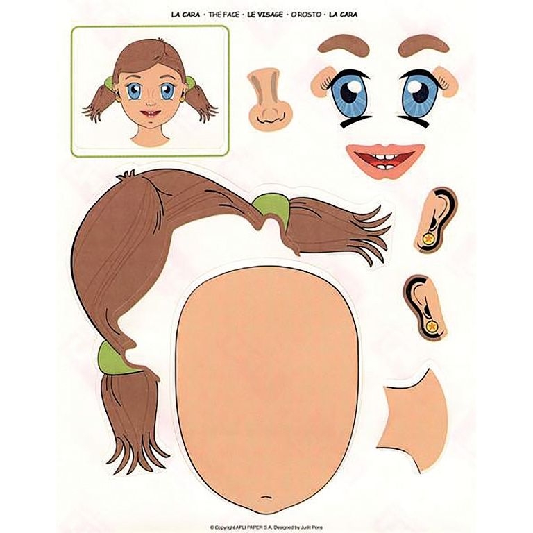 Pochette de 144 gommettes visage repositionnables