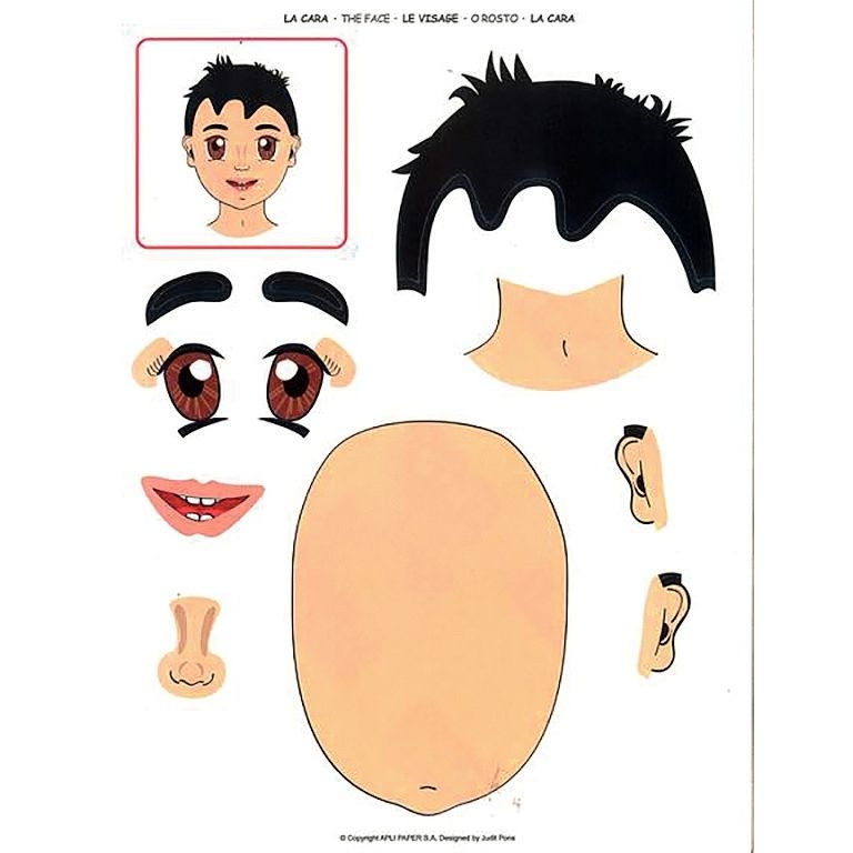 Pochette de 144 gommettes visage repositionnables