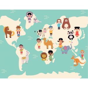 Pochette de 240 gommettes enfants du monde